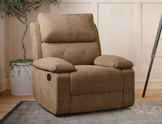 Manual Sofa Recliner (Waffle Beige)